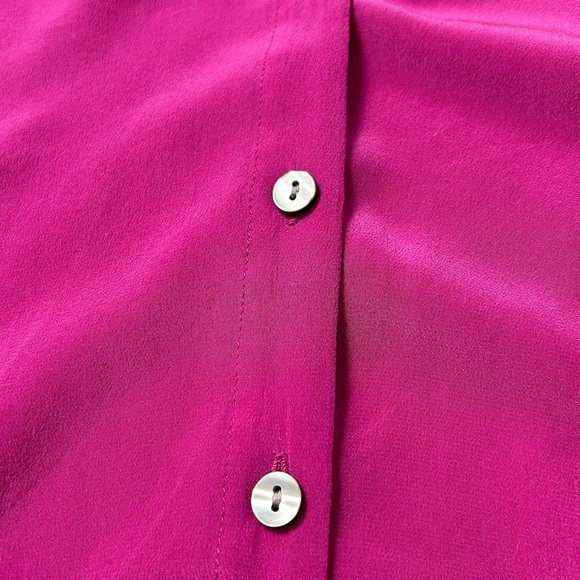 Anthropologie Fei Silk Buttondown Cowlneck - Sz US 4 - Picture 7 of 15